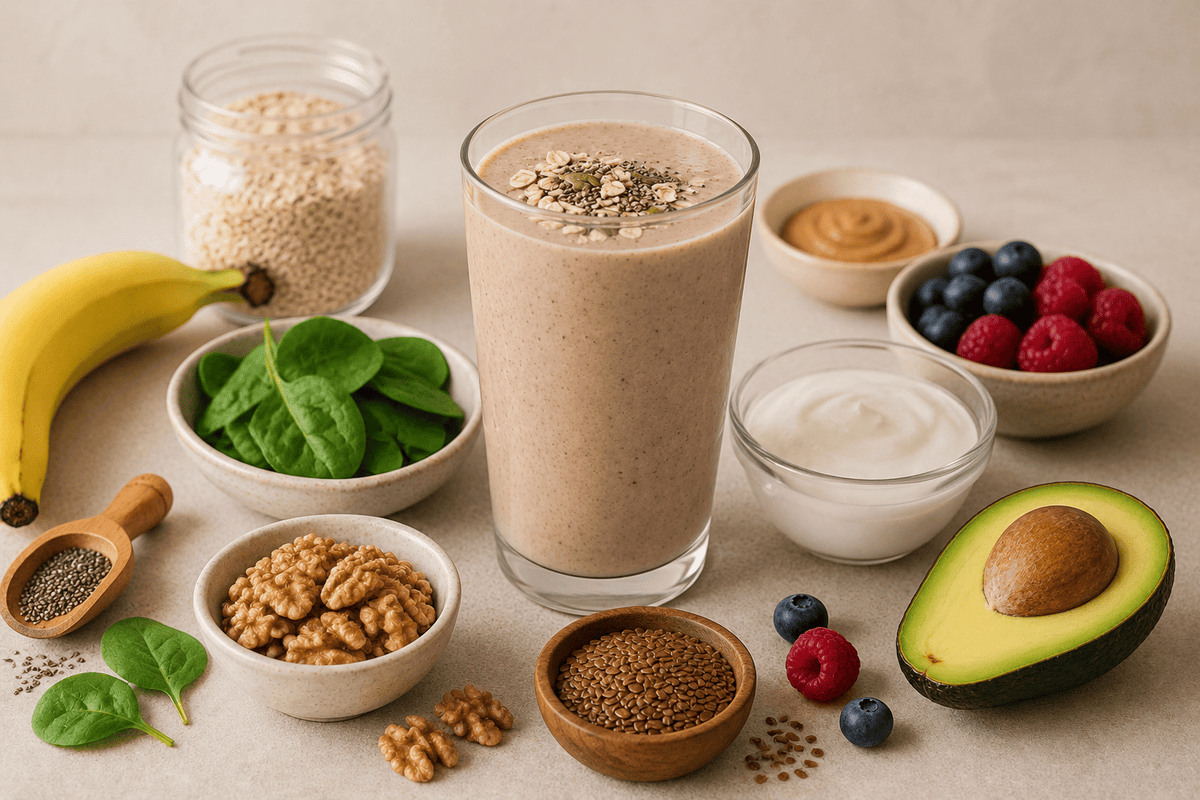 Batidos saciantes para el desayuno: fibra, proteína y grasas saludables