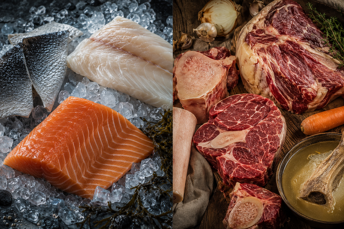 Colágeno marino vs. bovino: diferencias y cuál es mejor para ti