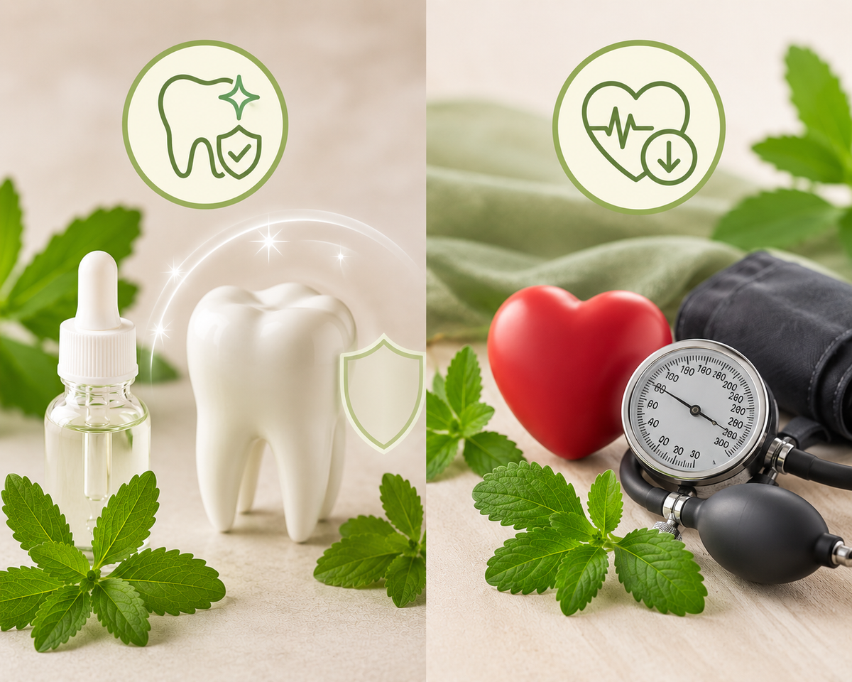 Beneficios de la stevia para la salud bucal y la presión arterial