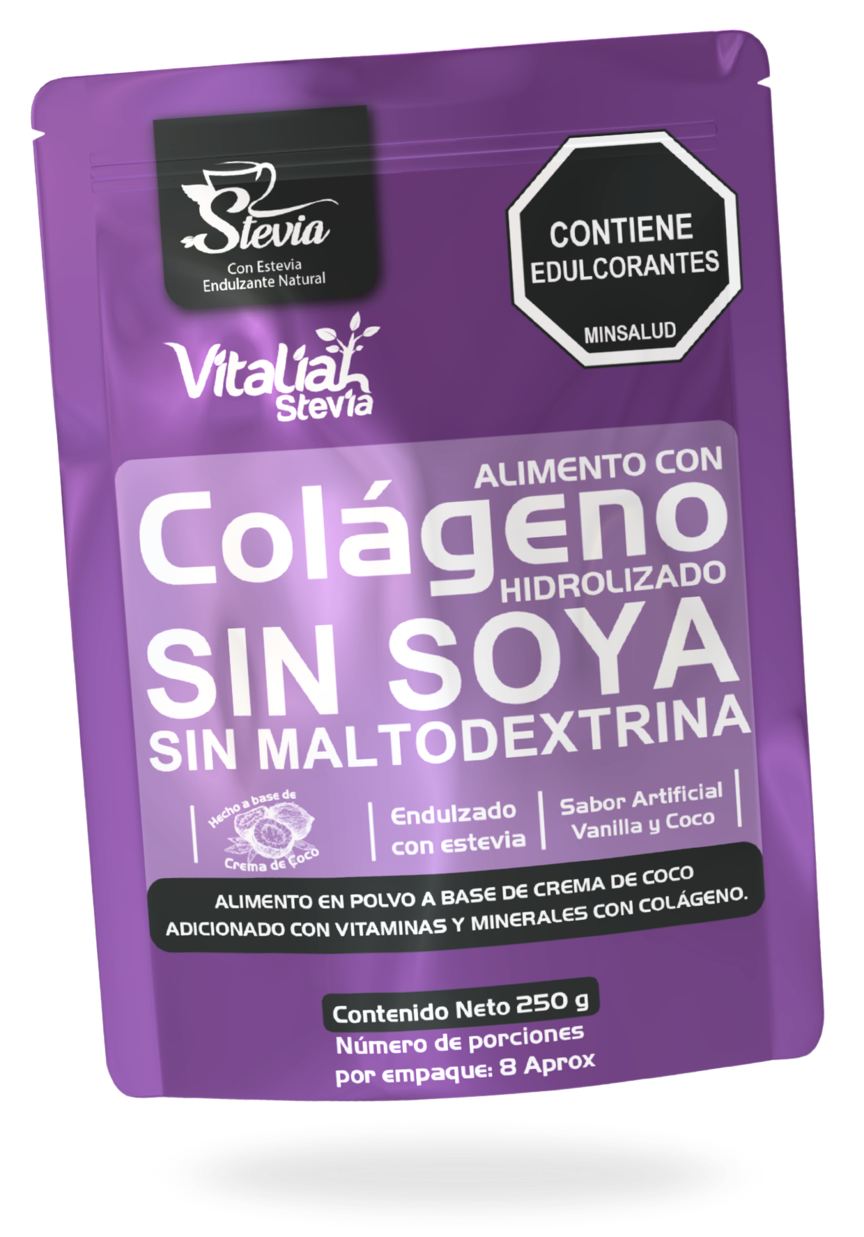 Malteada colágeno sabor vainilla con antioxidante para el cuidado de la piel