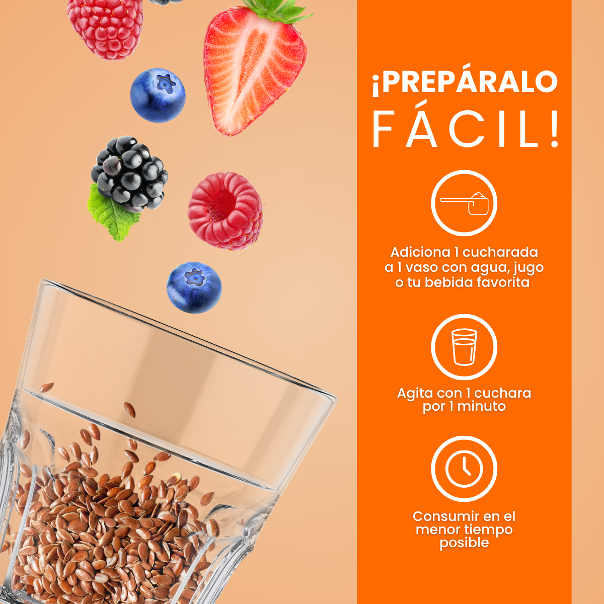 Fibra Linaza + Frutos Rojos Doypack 425 g