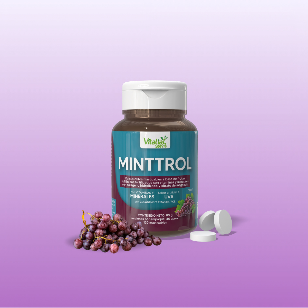Masticables Minttrol - Resveratrol 120 und