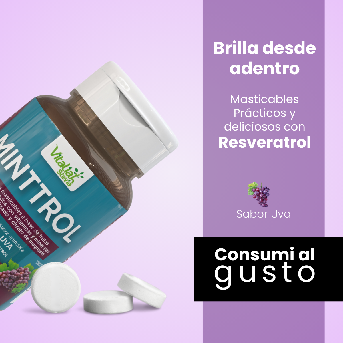 Masticables Minttrol - Resveratrol 120 und