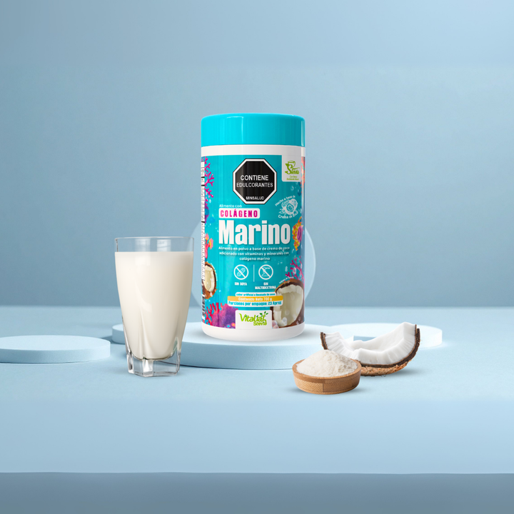 Batido Colágeno Hidrolizado Origen Marino - 700 g - Vitaliah Stevia -Alimentos saludables