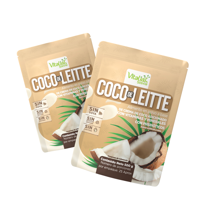 Batido Coco de Leitte con Crema de Coco Doypack 500 g - Vitaliah Stevia -Alimentos saludables