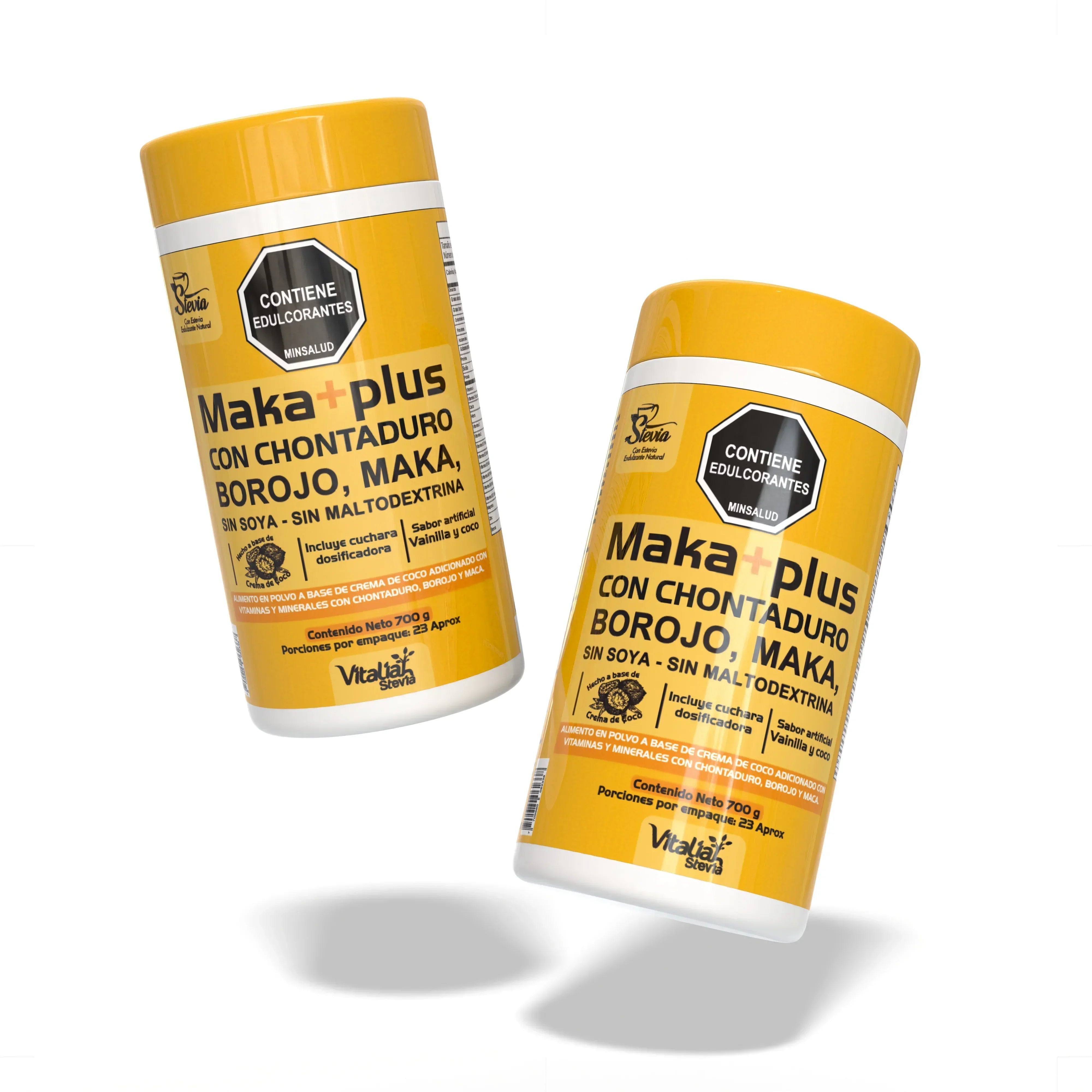 Batido Maka+Plus con Maca + Chontaduro + Borojó - 700 g - Vitaliah Stevia -Alimentos saludables