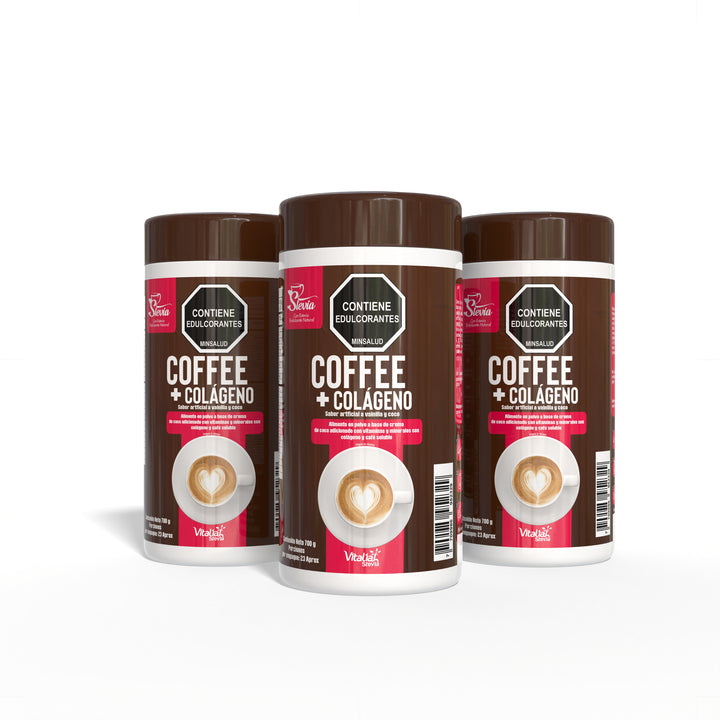 Batido Colágeno Hidrolizado con Café | Coffee+ - 700 g - Vitaliah Stevia -Alimentos saludables