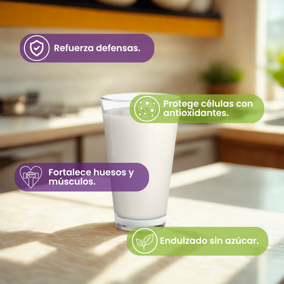 Batido B-CAL con Calcio y Cúrcuma - 700 g - Vitaliah Stevia -Alimentos saludables