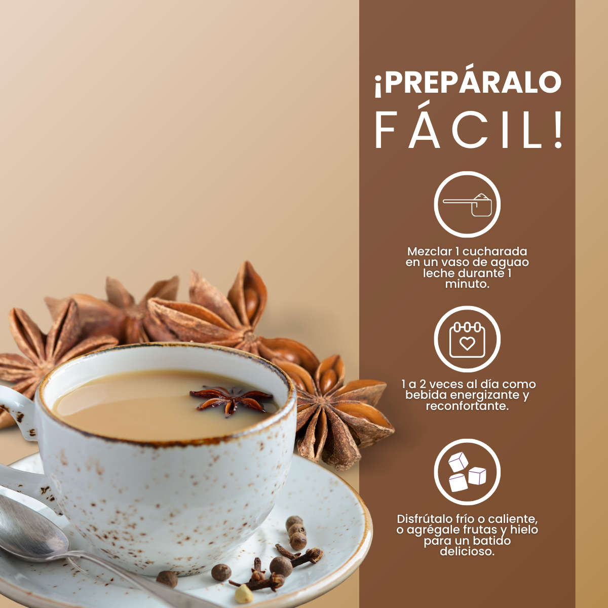Té Chai - 700 g - Vitaliah Stevia -Alimentos saludables
