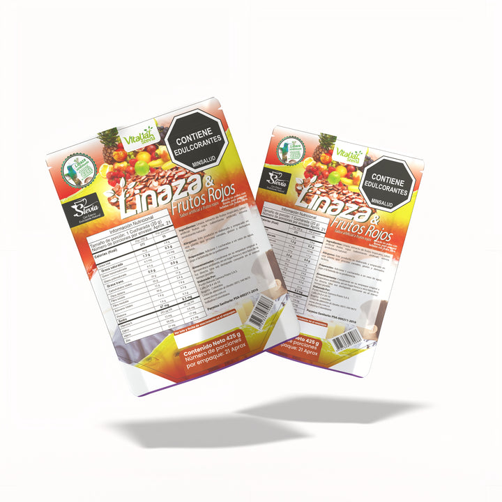 Combo Batido Fibra Vitaliah x 700 g + 2 linaza frutos tropicales - Vitaliah Stevia -Alimentos saludables