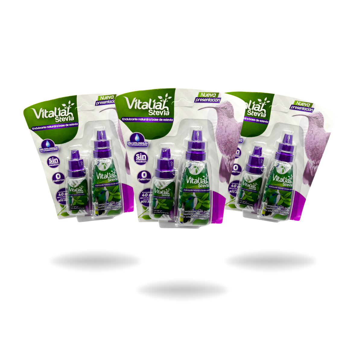 Combo 3 Goteros - Vitaliah Stevia -Alimentos saludables