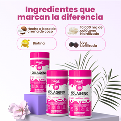 Batido Colágeno Fresa con Uva Liofilizada 700 g