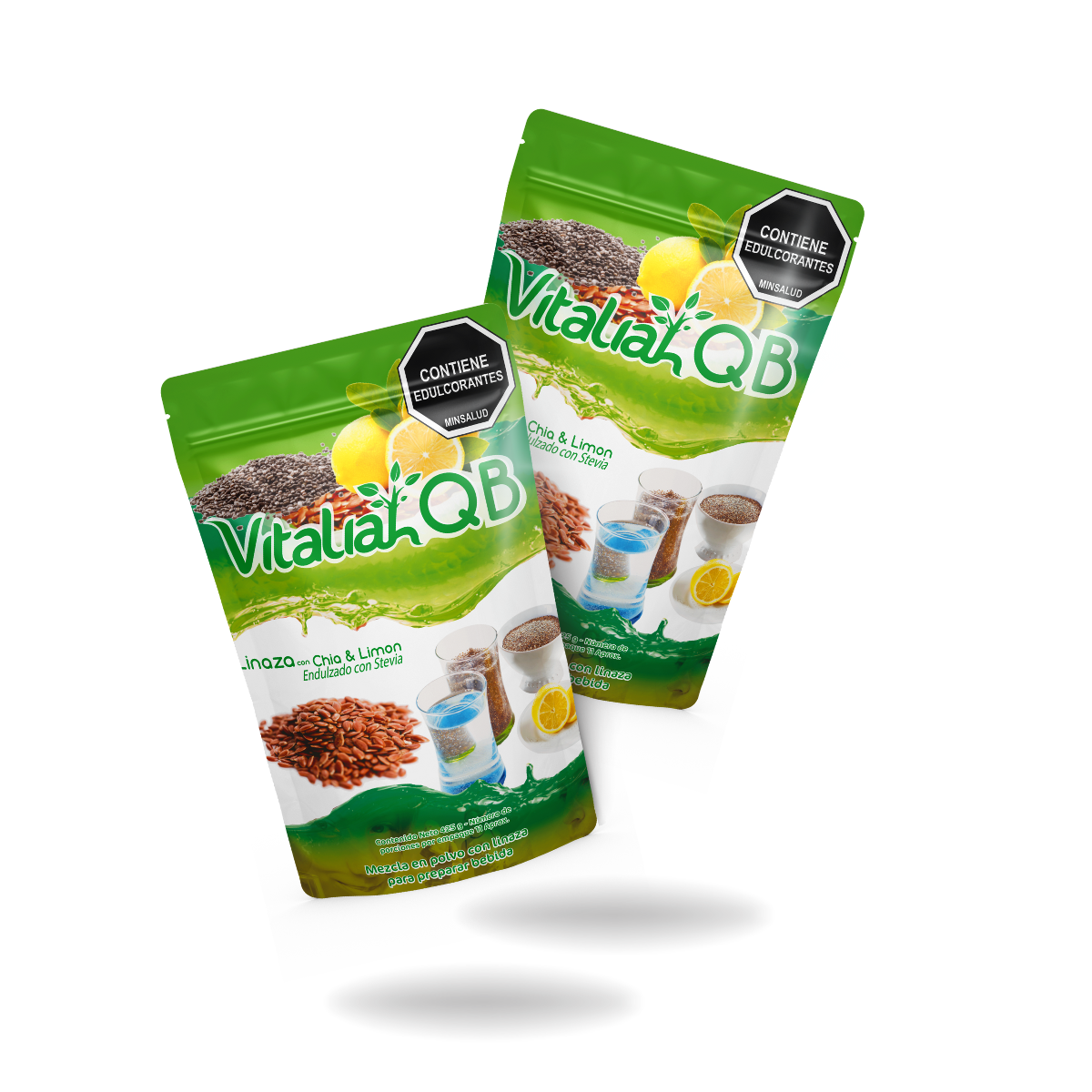 Fibra QB Linaza + Chia + Limon Doypack 425 g
