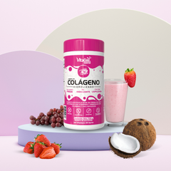 Batido Colágeno Fresa con Uva Liofilizada - 700 g