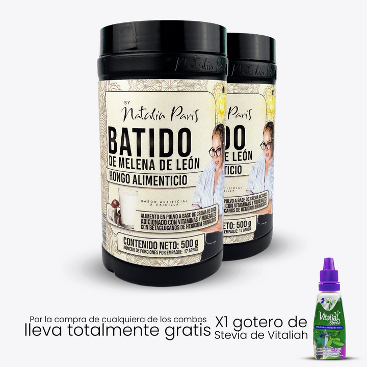 Batido Melena de Leon x500 g - By Natalia Paris - Vitaliah Stevia -Alimentos saludables