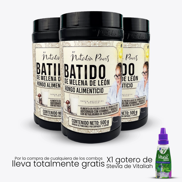 Batido Melena de Leon x500 g - By Natalia Paris - Vitaliah Stevia -Alimentos saludables