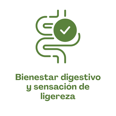 Magnesio con fibra prebiótica y hierbas aromáticas favorece una digestión más cómoda.
