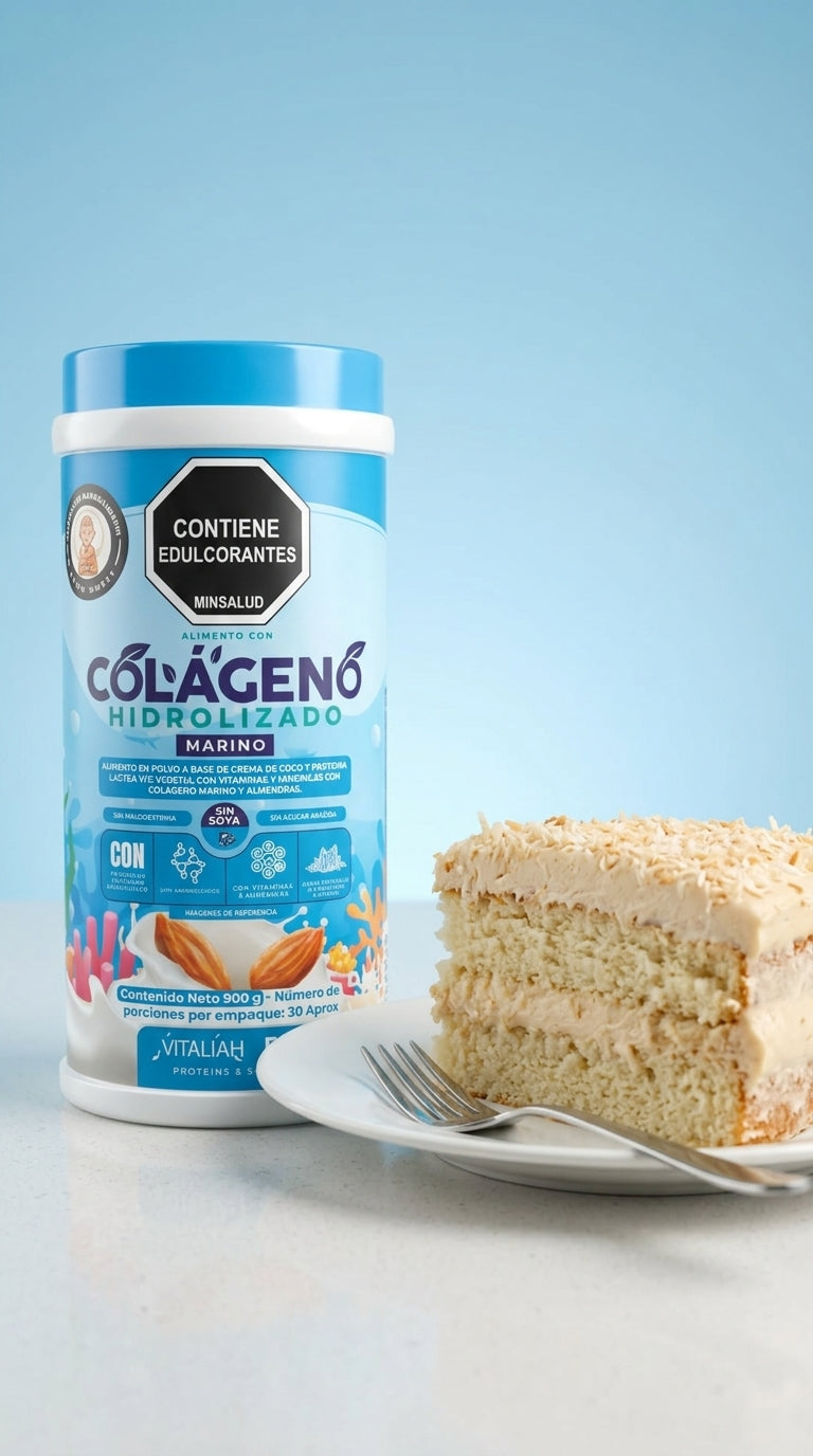 Colágeno de chocolate endulzado con stevia