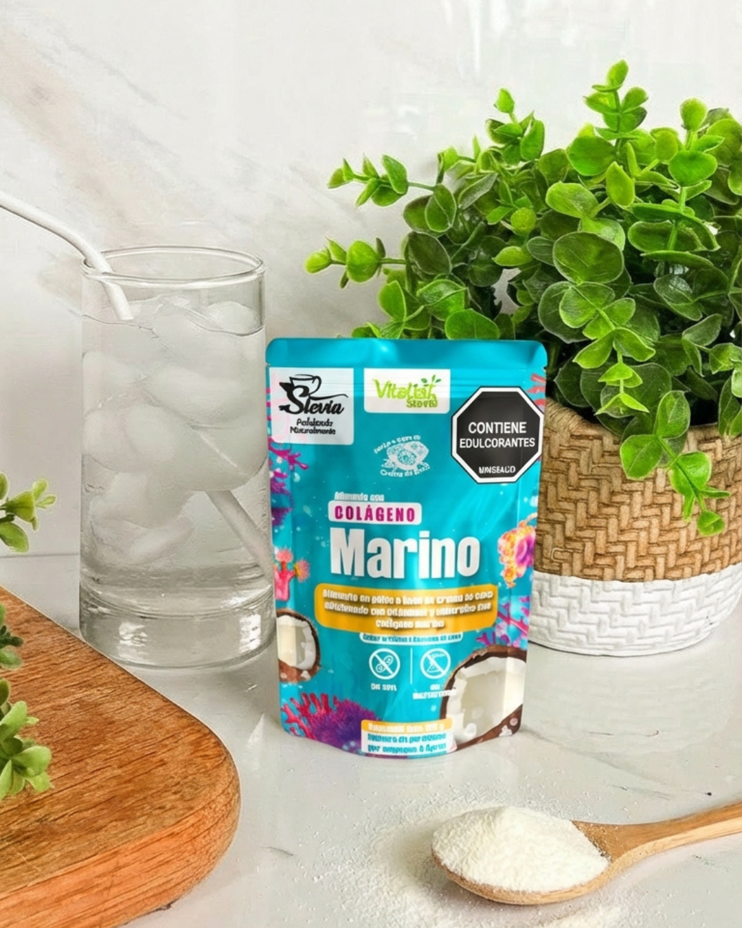 Preparación de colágeno hidrolizado sabor vainilla para el desayuno