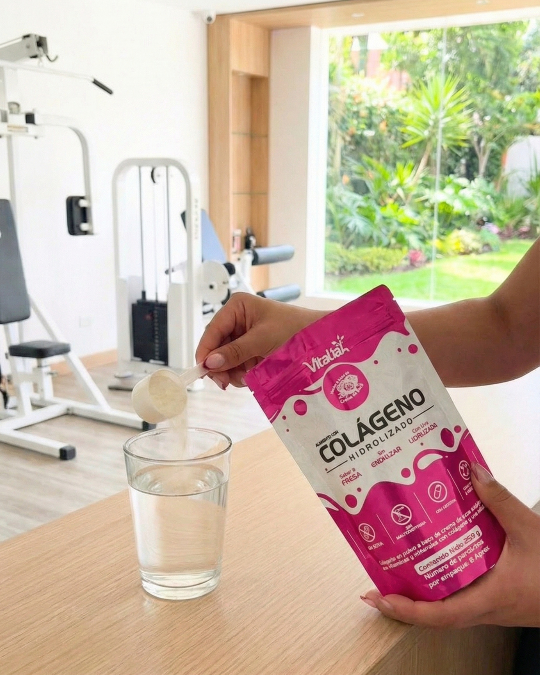 Preparación de colágeno hidrolizado para el gym