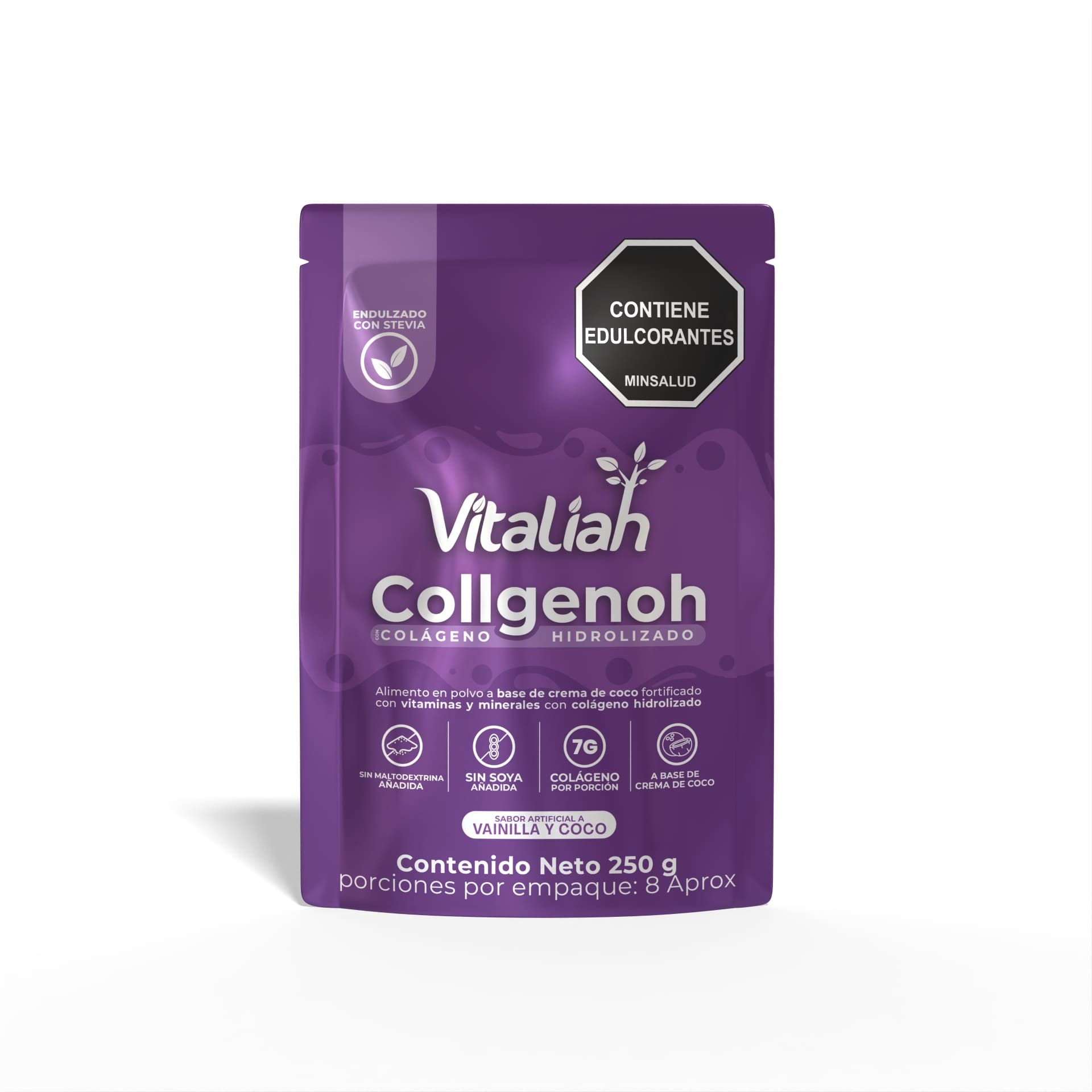 Batido Colágeno hidrolizado Vainilla Bolsa 250 g Vitaliah