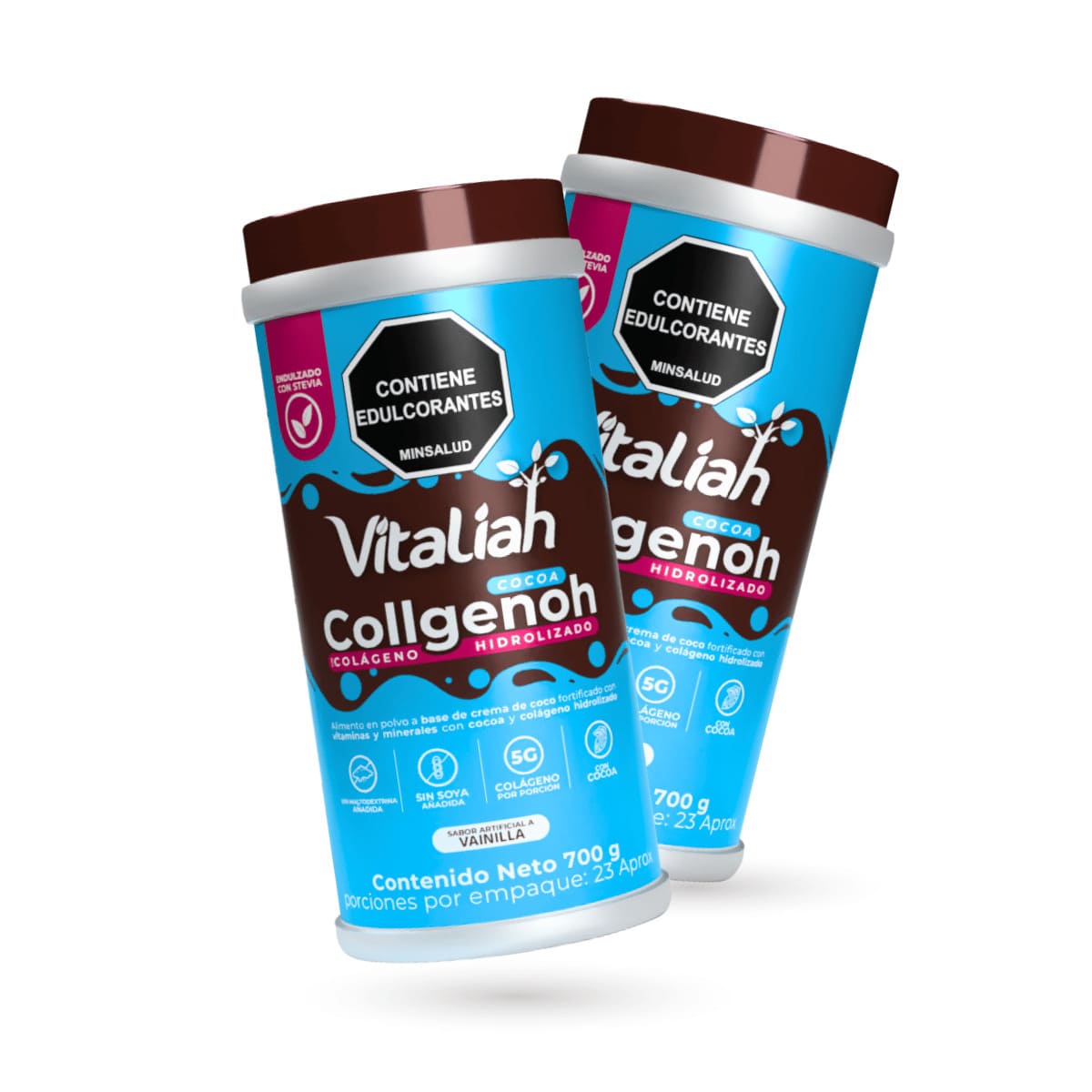 Batido Chocolageno Vitaliah - X700 g - Vitaliah Stevia -Alimentos saludables