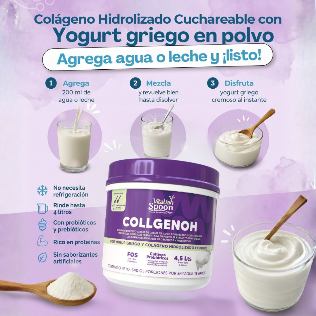 Colágeno con Yogurt Griego en Polvo - 540g