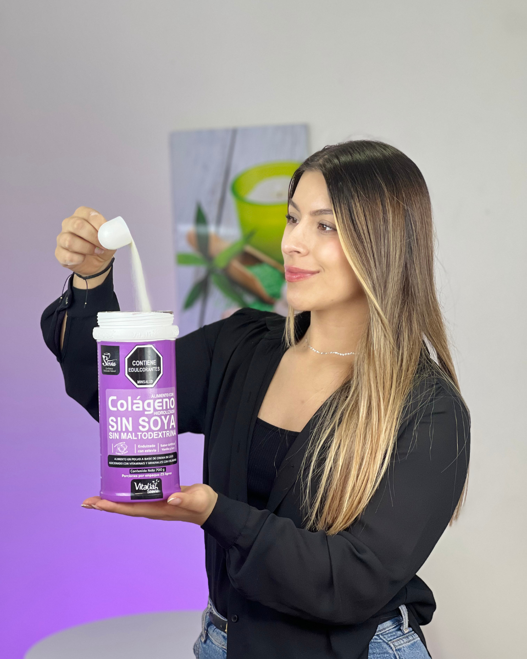 Preparación de colágeno hidrolizado sabor vainilla