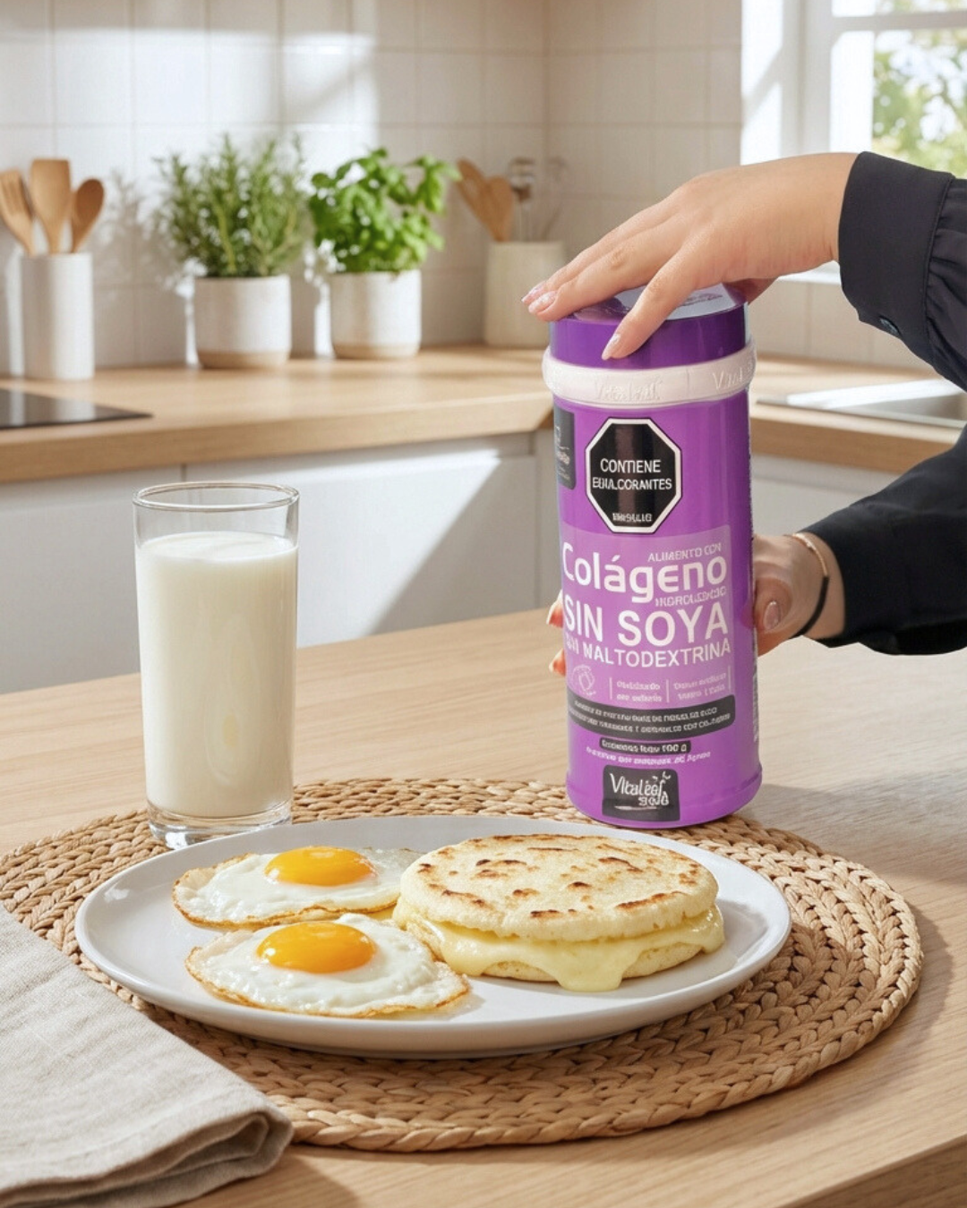 Preparación de colágeno hidrolizado sabor vainilla