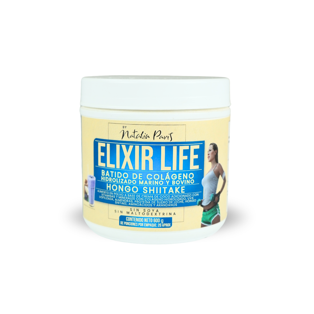Batido Elixir Life con Colágeno Marino y Bovino by Natalia Paris 600 g