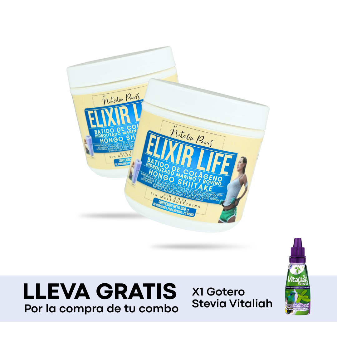 Batido Elixir Life con Colágeno Marino y Bovino by Natalia Paris 600 g