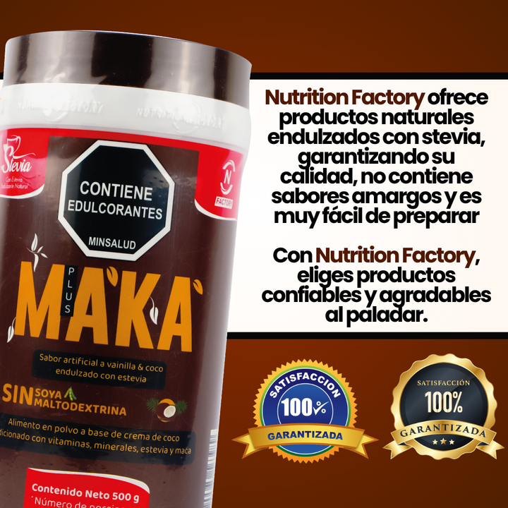 MAKA - 500g - NUTRITION FACTORY - Vitaliah Stevia -Alimentos saludables