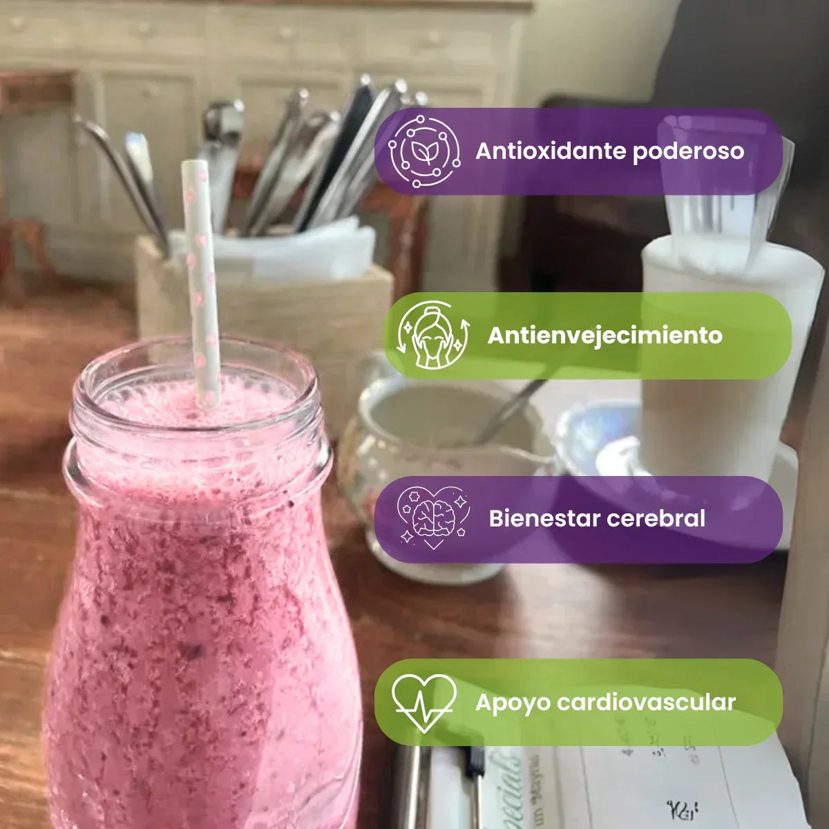 Batido con Resveratrol x500 g - Vitaliah Stevia -Alimentos saludables