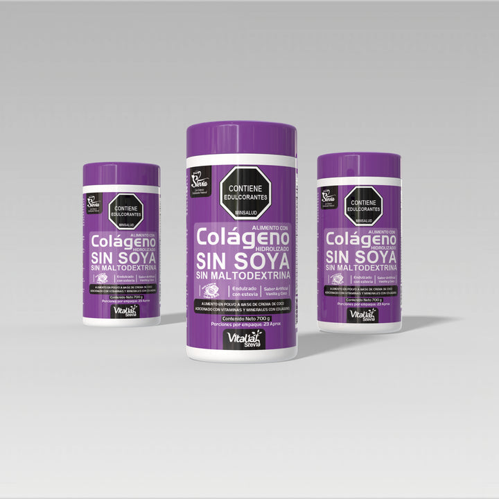 Batido Colágeno Vainilla 700 g - Vitaliah Stevia -Alimentos saludables