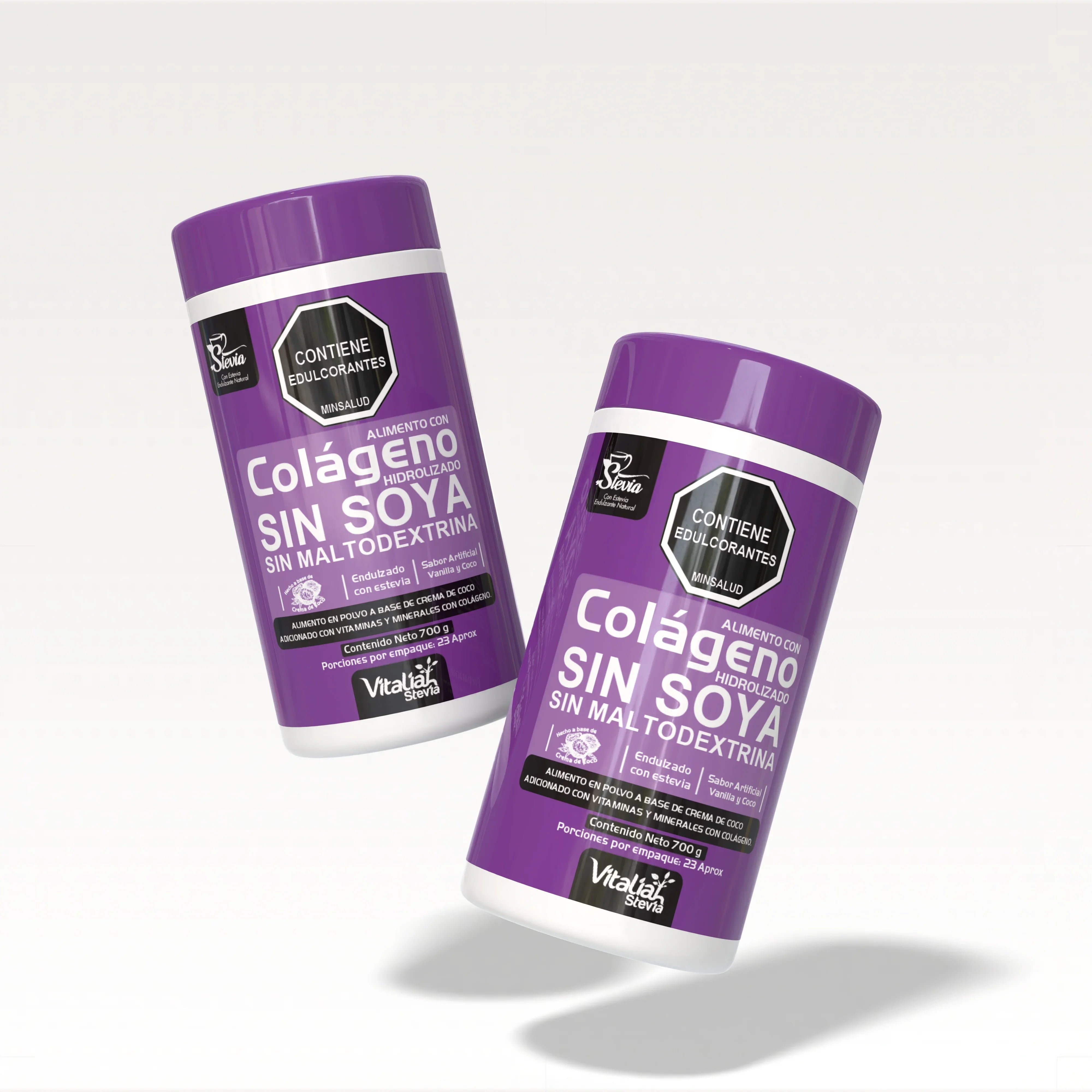 Batido Colágeno Vainilla 700 g - Vitaliah Stevia -Alimentos saludables