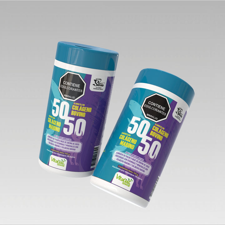 Batido Colágeno 50/50 Origen Marino y Bovino - 700 g - Vitaliah Stevia -Alimentos saludables