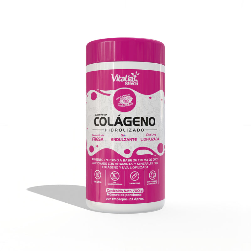 Batido Colágeno Fresa con Uva Liofilizada - 700 g