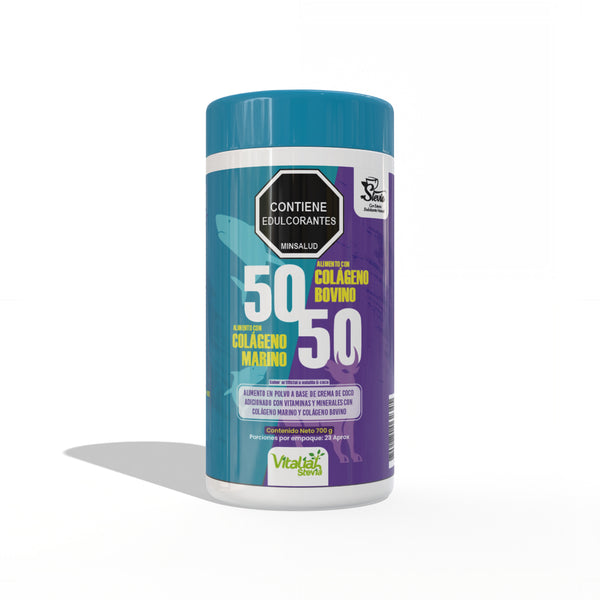 Batido Colágeno 50/50 Origen Marino y Bovino - 700 g - Vitaliah Stevia -Alimentos saludables