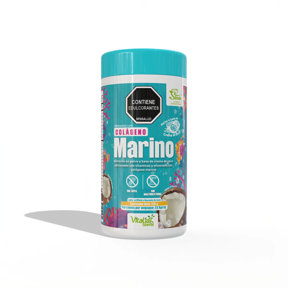 Batido Colágeno Hidrolizado Origen Marino - 700 g - Vitaliah Stevia -Alimentos saludables