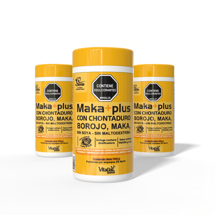 COMBO X3 Batido con Maca + Chontaduro + Borojo - Vitaliah Stevia -Alimentos saludables