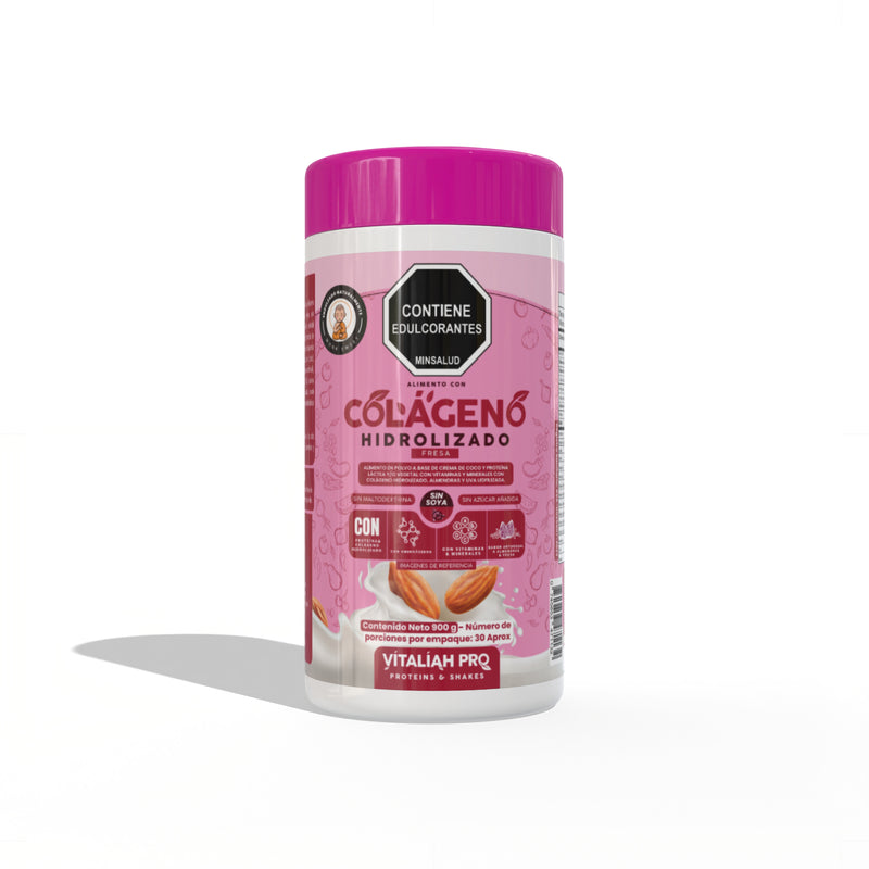 Vitaliah Pro - Colágeno de fresa con leche de Almendras - 900 G