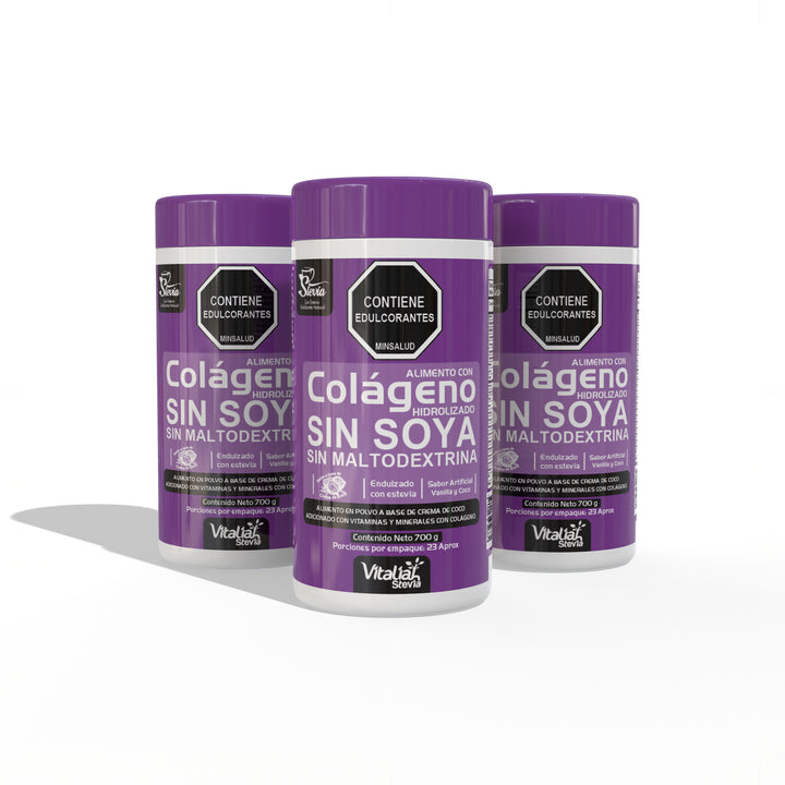 Batido Colágeno Vainilla 700 g - Vitaliah Stevia -Alimentos saludables