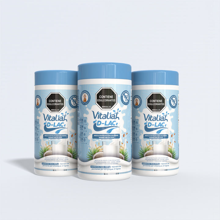 Batido Vitaliah D-LAC Deslactosado con Colágeno Marino - 800 g - Vitaliah Stevia -Alimentos saludables