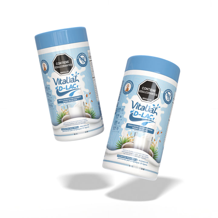Batido Vitaliah D-LAC Deslactosado con Colágeno Marino - 800 g - Vitaliah Stevia -Alimentos saludables