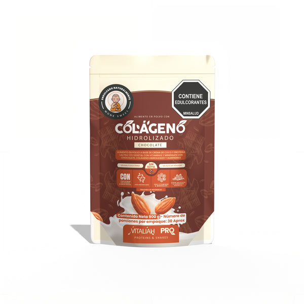 Vitaliah Pro Batido - Colágeno Hidrolizado Chocolate Doypack - 250 g - Vitaliah Stevia -Alimentos saludables
