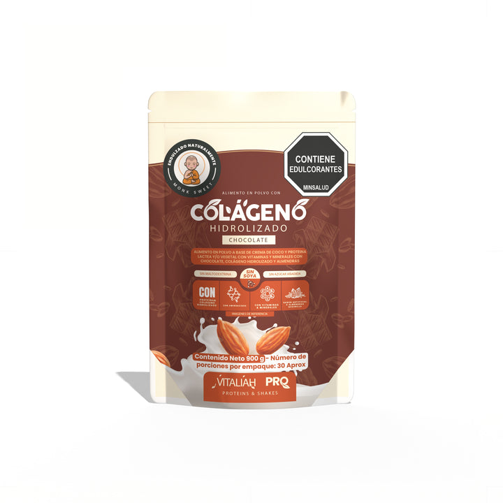 Vitaliah Pro Batido - Colágeno Hidrolizado Chocolate Doypack - 250 g - Vitaliah Stevia -Alimentos saludables