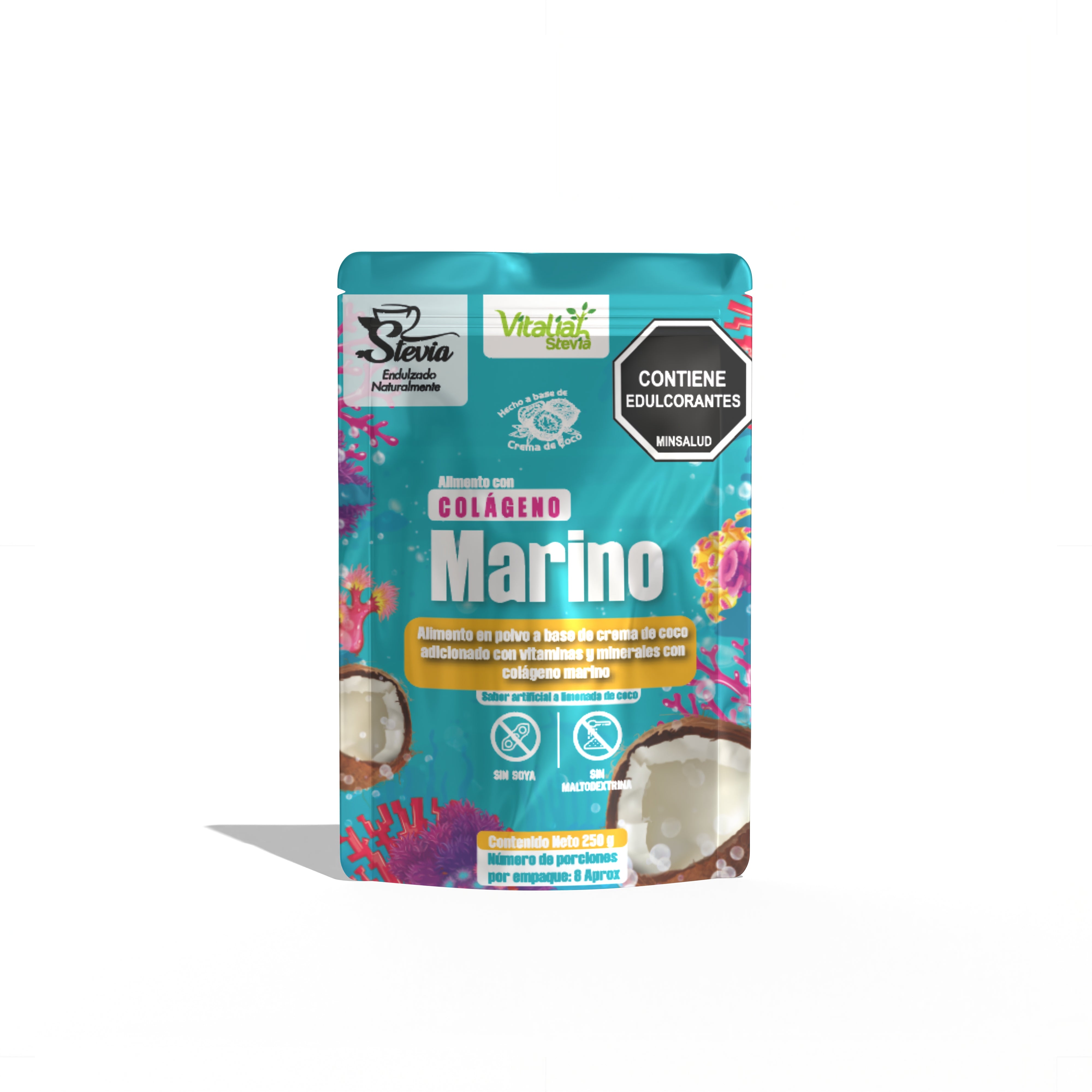 Batido Colágeno Marino Doypack - 250g - Vitaliah Stevia -Alimentos saludables