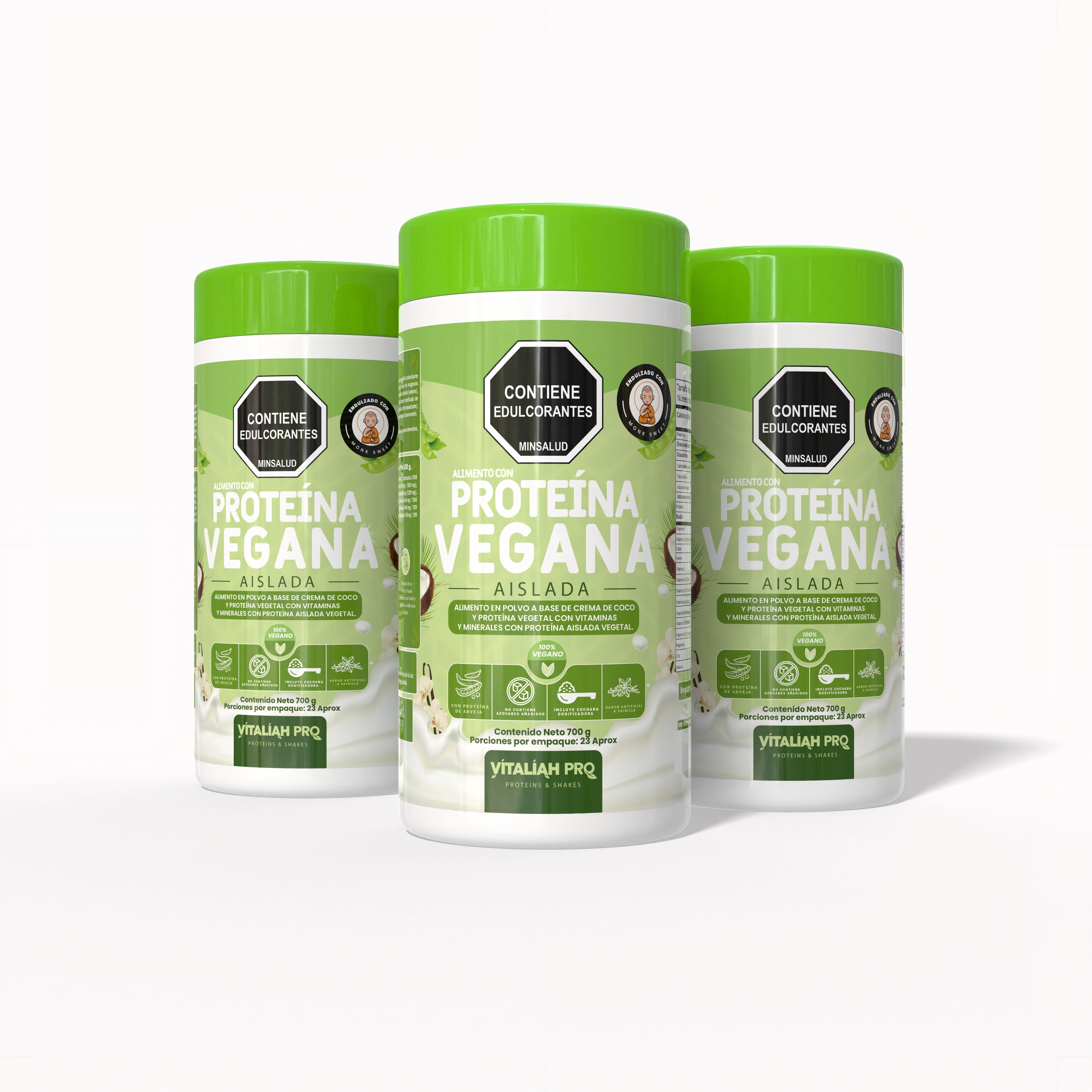 Vitaliah Pro - Batido Proteína Vegana Aislada - 700 g - Vitaliah Stevia -Alimentos saludables