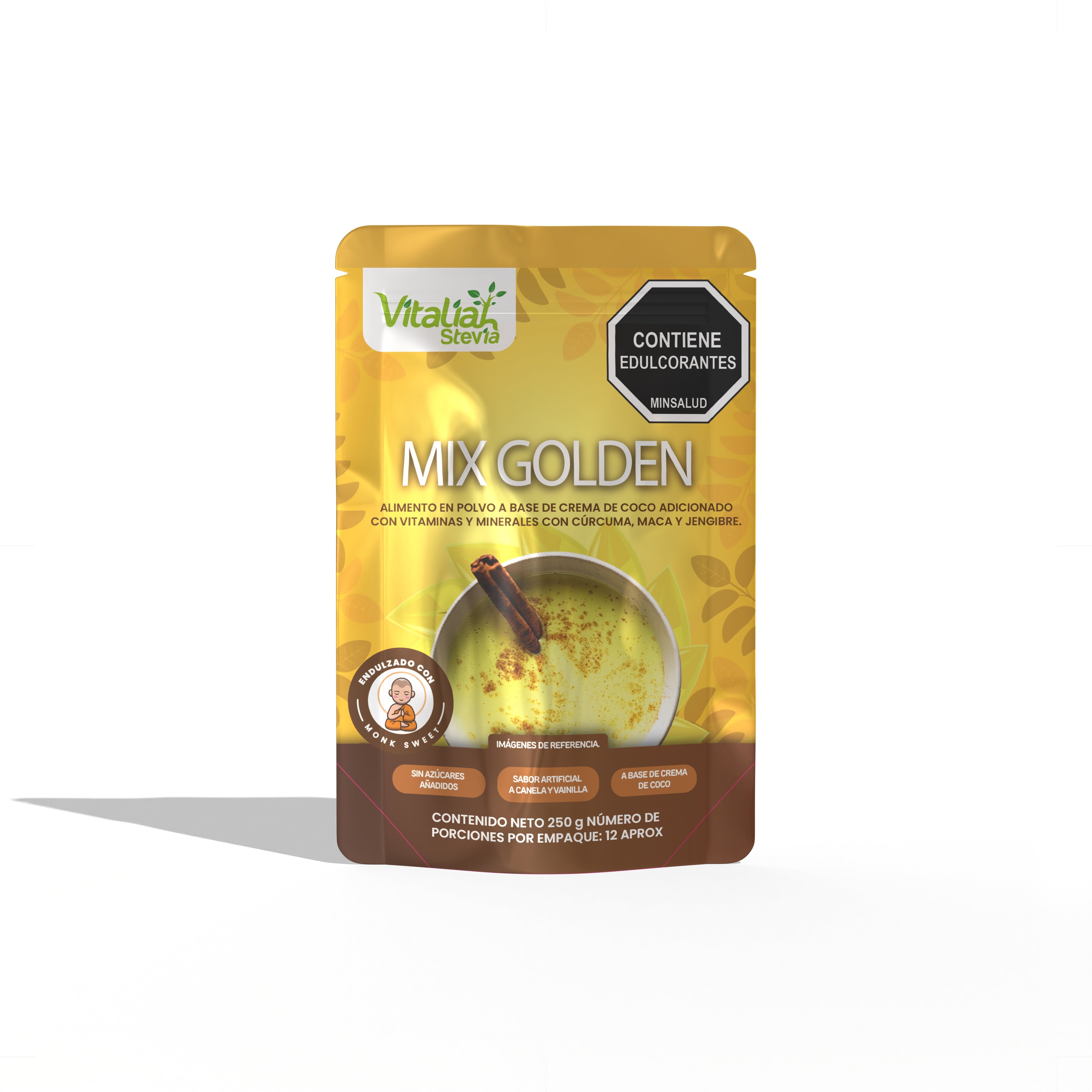 Golden milk cúrcuma en polvo doypack 250g – Vitaliah