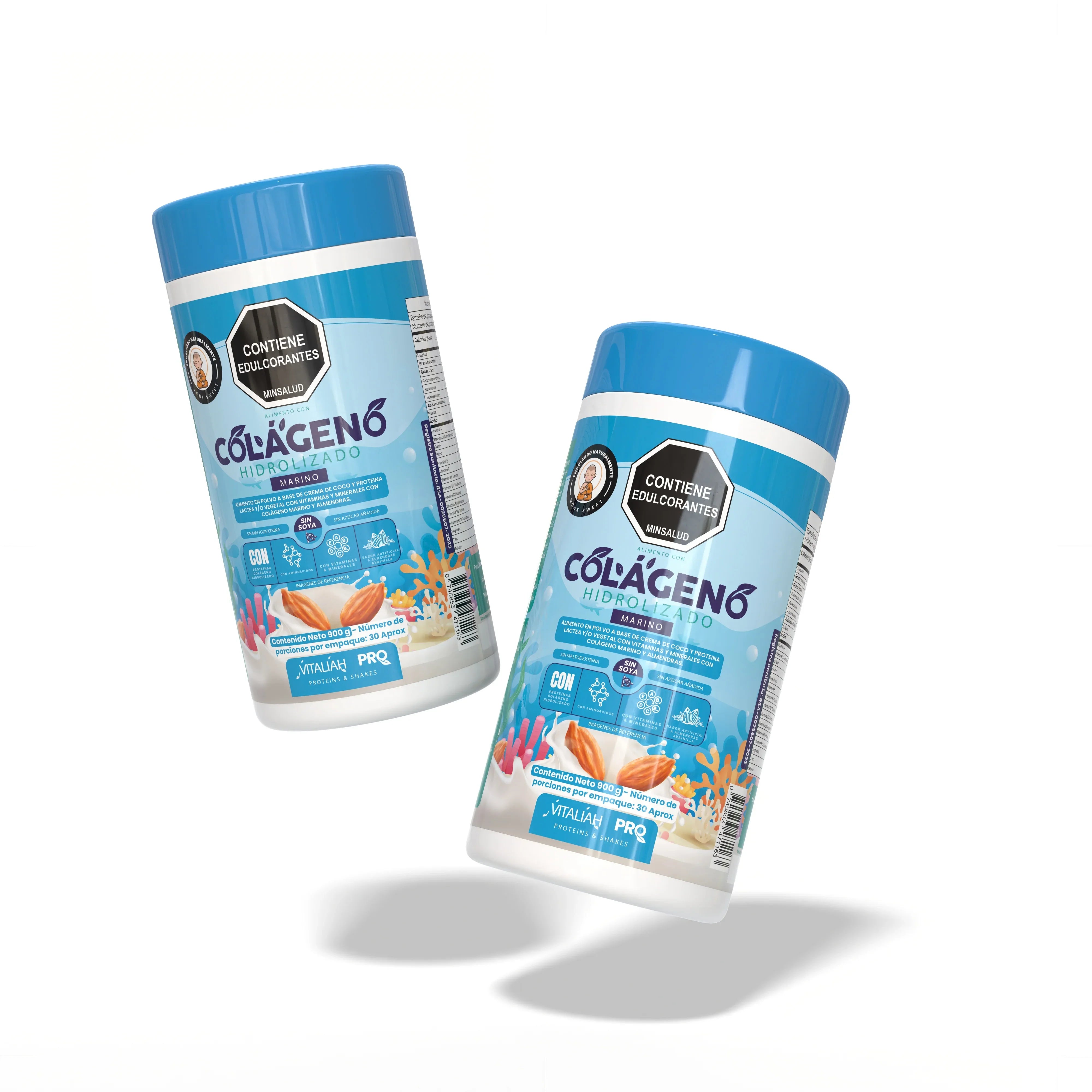 Vitaliah Pro - Colágeno Marino con leche de Almendras - 900 G - Vitaliah Stevia -Alimentos saludables
